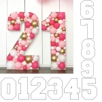 73cm Number Mosaic Balloon Frame Number 1 2 3 4 Balloon Filling Box DIY kids Adult Birthday Party Anniversary Decor Baby Shower - Imagine 2