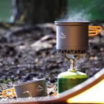 Widesea Camping 1.3L 2.3L Cookware Outdoor Cooking Set Heat Cooker Travel Tableware Pot Kettle Tourist Kitchen Utensil Equipment - Imagine 6