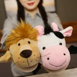 Soft Stuffed Toy Doll Animal Plush Doll Educational Baby Toys Lion Elephant Monkey Giraffe Tiger Bunny Kawaii Hand Finger Puppet - Imagine 2