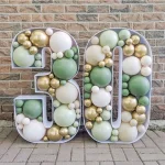 73cm Number Mosaic Balloon Frame Number 1 2 3 4 Balloon Filling Box DIY kids Adult Birthday Party Anniversary Decor Baby Shower - Imagine 4
