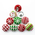 Wholesale 50pcs Mix Printing Snowflake Snap Buttons 18mm Christmas snap Ginger Snap Bracelet&Bangles DIY Snap Jewelry Charms - Imagine 3