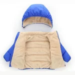Baby Children Coats Winter Thick Jackets For Boys Warm Plush Thicken Outerwear For Girls Fur Hooded Jacket Kids Clothes Snowsuit - Imagine 4