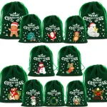 20pcs Xmas Velvet Bags Small Candy Gift Bag Drawstring Pouch Christmas Party Favor Boutique Jewelry Packaging Bags 2024 New Year - Imagine 6