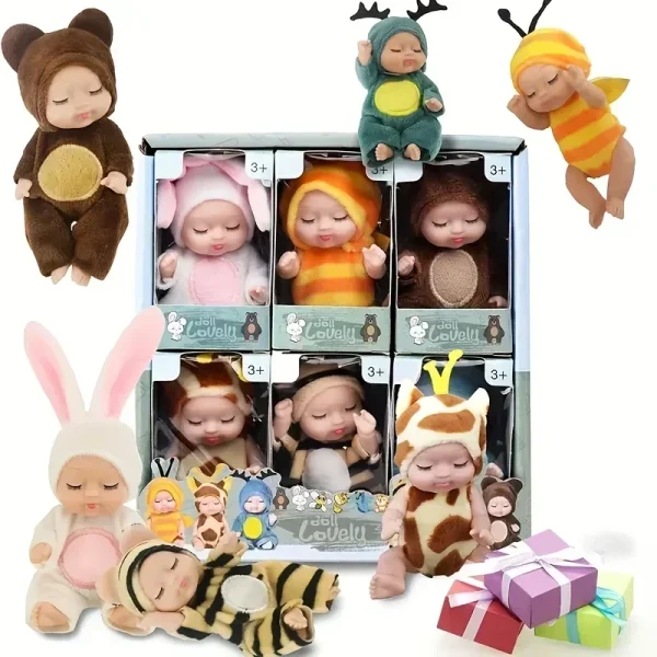 6pcs/set Baby Dolls, Pajama Fairy Baby Dolls Toy Figures Princess Doll Gift Cute Animal Baby Doll - The Perfect Birthday