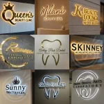 Custom Business Sign Large Illuminated Logo Metal 3D LED Letter Durable LED Backlit Signage Name Outdoor Shop Door Head - Imagine 3