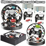 Video Game Birthday Decoration Game Them Birthday Party Supplies Kit Tableware Cup Plates Napkins Tablecloth Background Balloons - Imagine 3