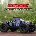 JIUSI PT14R MT14R 1/14 4WD RC Car 80km/h Brushless 2.4G Remote Control Racing Car High Speed Off-road RC Truck 3S 35C 2200mAh - Imagine 2