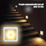 Motion Controlled Human Body Sensor LED Night Light Smart Battery Operated WC Bedside Lamp For Room Hallway Pathway Home Light - Imagine 5