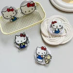 Sanrio Hello Kitty Magnetic Mobile Phone Holder Stable Cute Kawaii Angel Little Bear Big Face Dancer Cooker Birthday Girl Gifts - Imagine 2