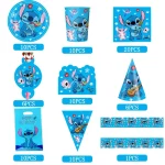 Disney Stitch Birthday Party Decoration Lilo And Stitch Theme Tableware Set Cup Plate Angle Balloon Supplies For Kids Boy Girls - Imagine 6