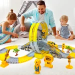 Track Car Train Toys Children Electric Track Toy Car Engineering Car Kids Educational Toys for Children Birthday Gift - Imagine 5
