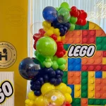 131pcs Rainbow Lego Theme Balloon Set Suitable for Birthday Outdoor Park Picnic Anniversary Celebration Graduation Summer Party - Imagine 2