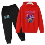 Kpop Demon Hunters Hot Cartoon Print Kids Autumn Spring Casual 2pcs Hoodie+Pants Tracksuits 2-13 Years Boys Girls Clothes Sets - Imagine 5