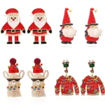 2025 Christmas Personality Red Clothes Modeling Earrings for Woman - Imagine 2