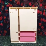 Dollhouse Wardrobe Double Door Portable Closet Furniture Girl Princess Bedroom Accessories for Barbiesss Kids Toy Birthday Gift - Imagine 4