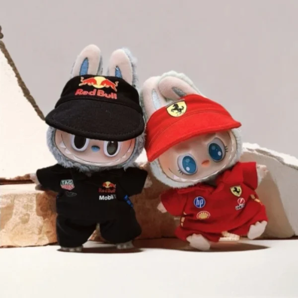 New for Labubus F1 Set Cute V1 V2 V3 Doll DIY Accessories Clothes Glasses Sitting Party Christmas Gifts Racing Clothes Toys