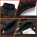 Winter Heated Vest for Men and Women, 26-Zone Warm Jacket, Body Heater, Winter Outdoor Sports Coat, Heated Wear - Imagine 5