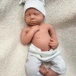 Realistic Washable Asleep 50cm Loulou Unpainted Silicone Reborn Baby Girl/Boy Soft Durable Doll for Collector Artist - Imagine 6