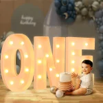 91.5CM Giant Letter Led Light Frame Box Baby Shower Christmas 1st Birthday Wedding Party Decor DIY Name Balloon Filling Box - Imagine 3