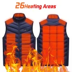 Winter Heated Vest for Men and Women, 26-Zone Warm Jacket, Body Heater, Winter Outdoor Sports Coat, Heated Wear