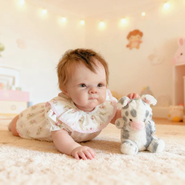 NPK 18inch Lifelike Newborn Baby Reborn Doll Bettie Soft Touch 3D Skin Painting Multiple Layers Visible Veins Cuddly Collectible