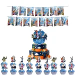 Zootopia Birthday Decorations Set Include Banner Balloon Cake Topper Backdrop Hanging Swirls Tablecloth for Kids Party Supplies - Imagine 4