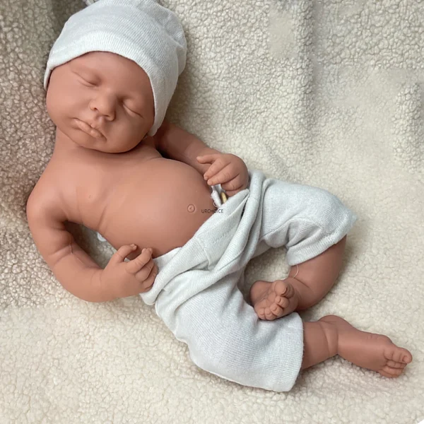Realistic Washable Asleep 50cm Loulou Unpainted Silicone Reborn Baby Girl/Boy Soft Durable Doll for Collector Artist