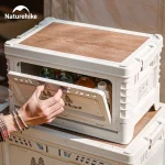 Naturehike Camping Box 60L Large Capacity Folding Storage Box 25L 30L 50L Home Bedside Table Outdoor Travel Picnic PP Sundry Box