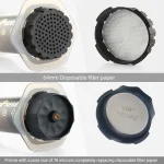 Espresso Coffee Maker Portable French Press barista tools Coffee Pot Air Press Drip Coffee Machine Filters Paper 64mm 350pcs - Imagine 4