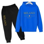 Kids Fashion Brand Letter Print 2 Pieces Hoodie + Pants Sweaters 2-13 Years Boys Girls Casual Clothing Kids Clothing Sets - Imagine 2