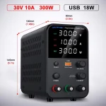 Wanptek Laboratory Power Supply 30V 10A 60V 5A 120V 3A Adjustable Voltage Current Voltage Regulator DC Power Supply - Imagine 3