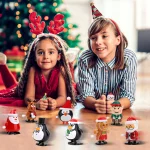Christmas Wind Up Toys for Kids, Xma Stocking Stuffers, Santa Claus Clockwork Chain Toy, Christmas Party Favors Goody Bag Filler - Imagine 2