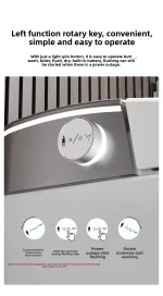 Smart Toilet Built in Water Tank Toilet Heated Seat Elongated Toilet Night Light Built-in Automatic Flip Cover Bidet Seat - Imagine 4
