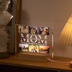 Personalized Custom Photo Text 3D Acrylic Lamp Customized Bedroom NightLight for MOM DAD LOVE Family Birthday Christmas Day Gift - Imagine 4