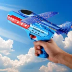 Airplane Launcher Toys Outdoor Sports Flying Toys Children's Foam Ejection Aircraft Toys Birthday Gifts for Boys Girls - Imagine 6