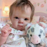 NPK 18inch Lifelike Newborn Baby Reborn Doll Bettie Soft Touch 3D Skin Painting Multiple Layers Visible Veins Cuddly Collectible - Imagine 4