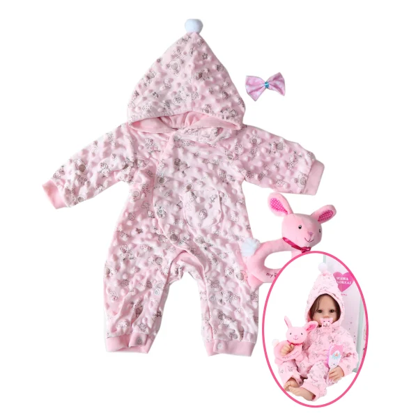 YingHuanMei Reborn Baby Dolls Clothes 22inch Outfit Set fit 20-22Inch Reborn Doll Newborn Girl