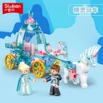 Sluban Building blocks 0896 Carriage 0897 Magic Tower 0898 Fairy Castle girl's birthday gift - Imagine 2