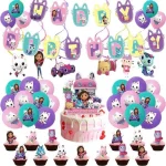 Gabby Dollhouse Birthday Party Decoration Set Paper Napkins Plates Cups Girls Tableware Supplies Boys Baby Shower for Kids Gifts - Imagine 5