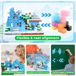 New Creative Magnetic Building Blocks Lce World Magnet Cube Architectural DIY Model Kids Toy Christmas Gifts for Boy Girls - Imagine 6