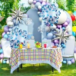 Snow Balloon Wreath Arch Kit Christmas Winter Party Birthday Anniversary Holiday Celebration Theme Event Decoration - Imagine 2