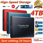 Portable SSD Drive 1TB High Speed Hard Drive External Hard Disk Type-C/USB 3.1 Original Storage Device for Laptop/PC/Phone/Mac