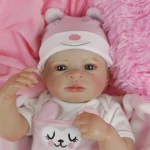 18inch Twins Reborn Baby Doll Lanny Soft Vinyl Body Newborn Baby Size Handmade 3D Skin Painted Hair Visible Veins Chrismtas Gift - Imagine 5