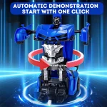 Remote Control Transformable Robot Car 2 in 1, Automatic Racing Car Toy, Mini RC Car Model, STEM Educational Gift for Boys Kids - Imagine 4