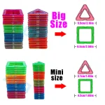 Montessori Education Magnetic Building Blocks DIY Magnets Toys Big Size and Mini Size Designer Construction Set Gifts for Kids - Imagine 2