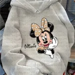 Disney Women's Hooded Sweatshirt - Winnie The Pooh and Friends Floral Print Winter Pullover Cute Character Design Daily Wear - Imagine 2