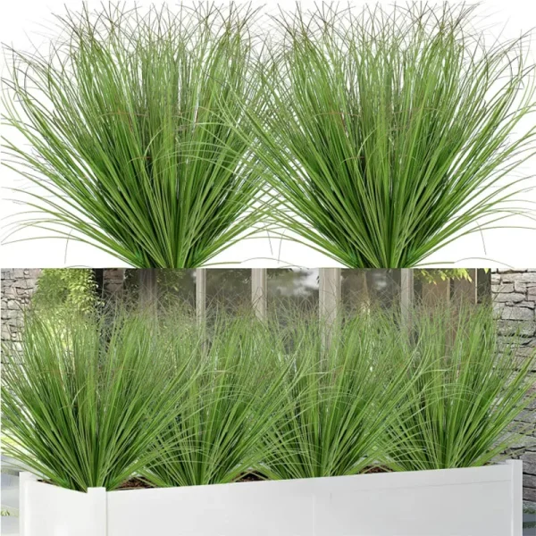 Simulated Small Grass Bushes for Decorating Fake Grasslands Simulating Reeds Onion Grass and Fake Green Plants Home Decoration