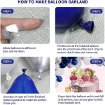 Navy Blue White Balloons Arch Garland Kit Silver Confetti Ballon First Birthday Party Decorations Graduation Wedding Baby Shower - Imagine 5
