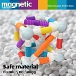 Magnetic Sticks Building Blocks Toys for Kids Montessori Educational Pop Tubes Stress Relief Toddler Toy Construction Set Gifts - Imagine 4