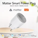 Matter Smart Power Plug Wifi 16A Power Meter Remote Control EU Outlet Works with Tuya Homekit Echo Alexa Google Home Smartlife - Imagine 2